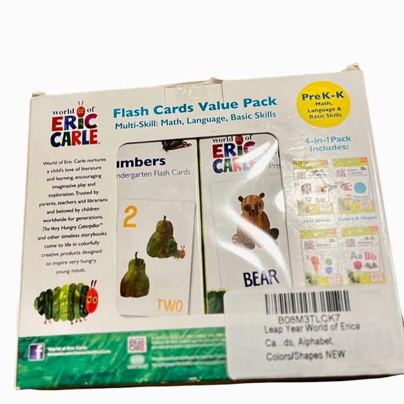 Pre K & K learning bundle of Eric Carle Flash Card Sets & 2 ask & answer flips - Picture 5 of 14